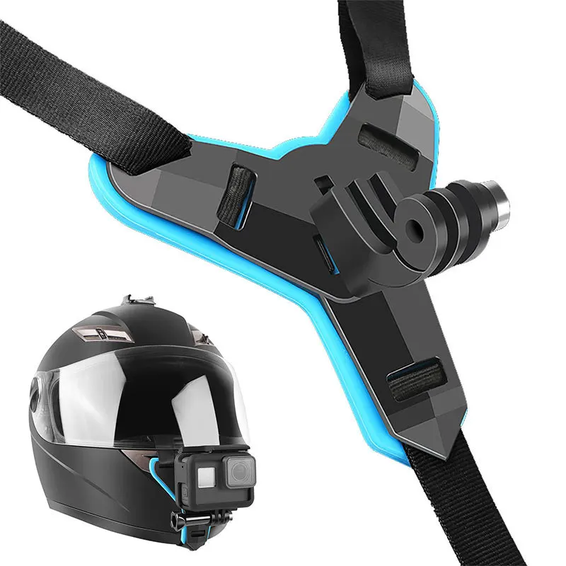 Motorcycle Helmet Chin Fxed Bracket Sports Camera Riding Accessories For Gopro Hero7/6/5/4 Comes with J buckle Black+Blue
Motorcycle Helmet Chin Fxed Bracket Sports Camera Riding Accessories For Gopro Hero7/6/5/4 Comes with J buckle Black+Blue