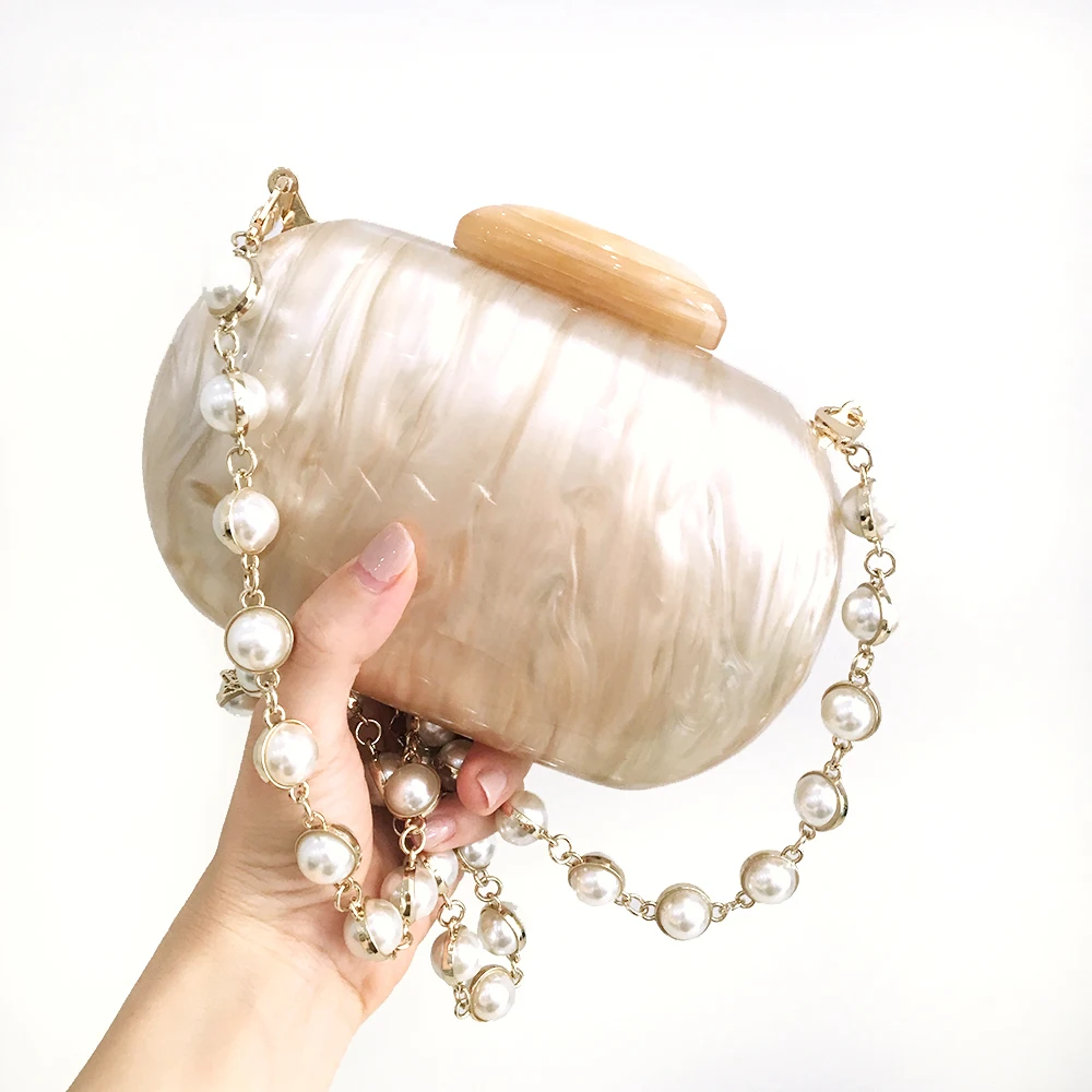 Woman Messenger Pearl Chain Bride Bridesmaid Wedding Barrel-Shaped Beige Nude Handmade Acrylic Box Clutches Party Beach Handbags
Woman Messenger Pearl Chain Bride Bridesmaid Wedding Barrel-Shaped Beige Nude Handmade Acrylic Box Clutches Party Beach Handbags