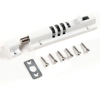 New Quality Combination Locking 4 Digit Door Lock Bolt Practical Combination Slide Lock Internal External Door Lock Hardware
New Quality Combination Locking 4 Digit Door Lock Bolt Practical Combination Slide Lock Internal External Door Lock Hardware