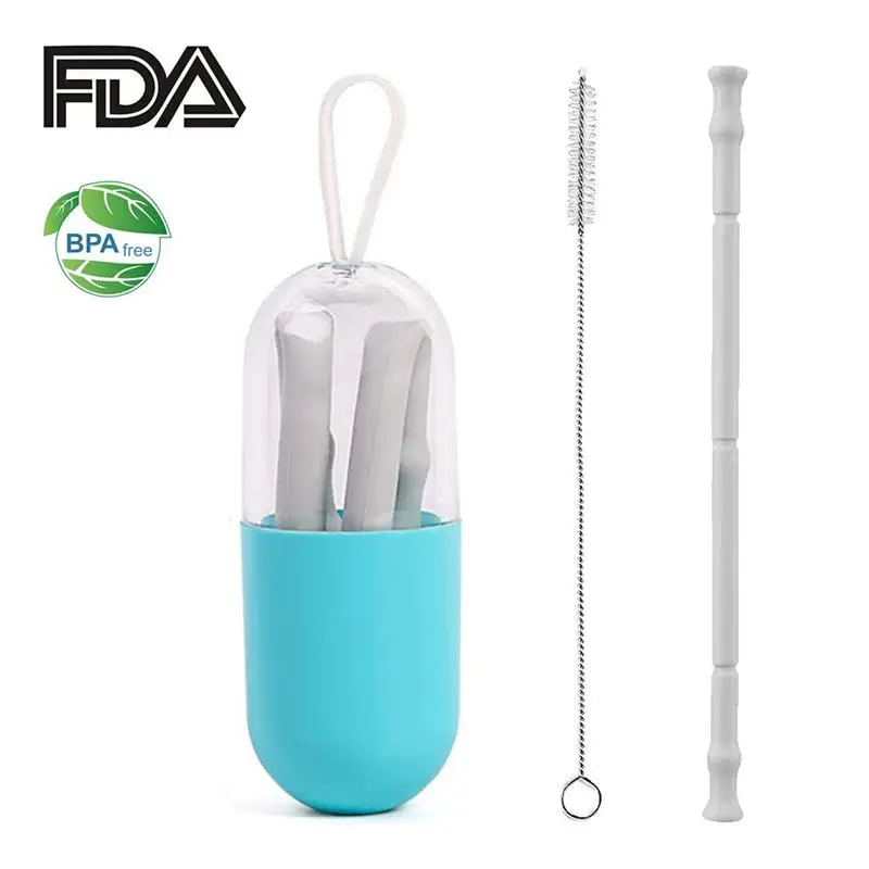 Portable Folding Straw Reusable Food Grade Silicone Drinking Straws With Box And Cleaning Brush Barware Accessories
Portable Folding Straw Reusable Food Grade Silicone Drinking Straws With Box And Cleaning Brush Barware Accessories