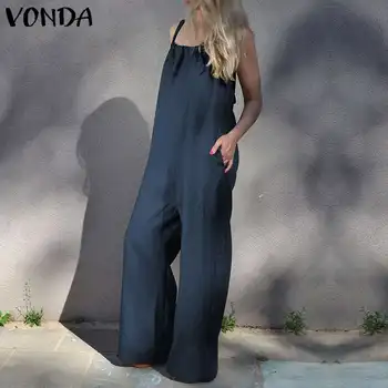 VONDA 2019 Jumpsuits Womens Rompers Casual Loose Wide Leg Pants Summer Sexy Sleeveless Backless Playsuit Vintage Overalls Baggy 
VONDA 2019 Jumpsuits Womens Rompers Casual Loose Wide Leg Pants Summer Sexy Sleeveless Backless Playsuit Vintage Overalls Baggy