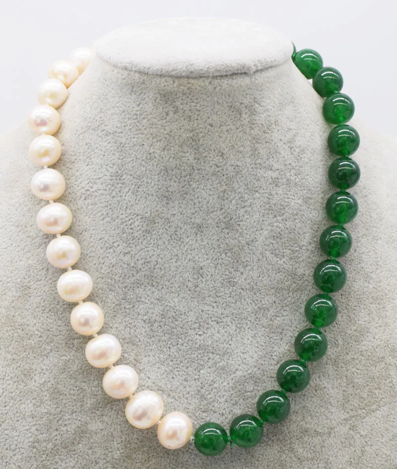 UNIQUE!green jade round and freshwater pearl white near round 12mm 18inch wholesale beads nature FPPj
UNIQUE!green jade round and freshwater pearl white near round 12mm 18inch wholesale beads nature FPPj