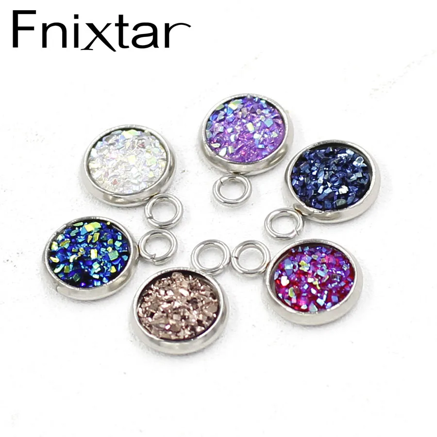 Fnixtar Small Round Glitter Faux Druzy Cabochon Resin Charms For Gilrs Necklace Bracelet DIY Jewelry Making 8mm 50 piece/lot
Fnixtar Small Round Glitter Faux Druzy Cabochon Resin Charms For Gilrs Necklace Bracelet DIY Jewelry Making 8mm 50 piece/lot