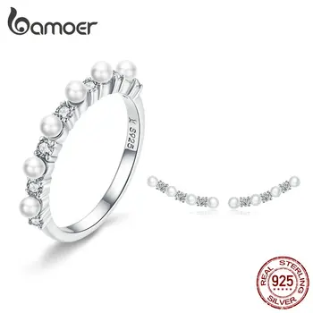 BAMOER Pearl Jewelry Sets 925 Silver Stackable Finger Ring and Earrings for Women Elegant Fine Jewelry Female Gifts ZHS116
BAMOER Pearl Jewelry Sets 925 Silver Stackable Finger Ring and Earrings for Women Elegant Fine Jewelry Female Gifts ZHS116