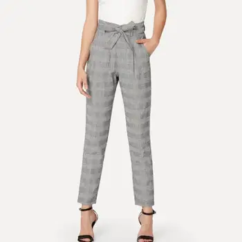 2019 Plaid Print Harem Pants Women Casual Capris High Waist Spring Summer Belt Long Trousers Office Lady Fashion Female Pants
2019 Plaid Print Harem Pants Women Casual Capris High Waist Spring Summer Belt Long Trousers Office Lady Fashion Female Pants