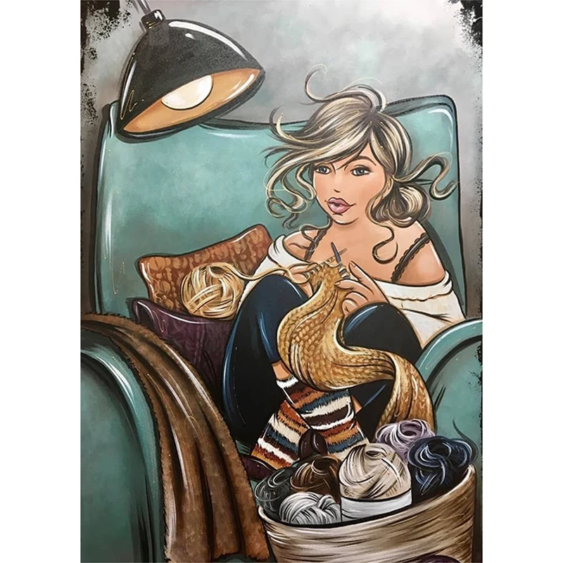 5D Square Diamond Painting Women Cross Stitch Diamond Embroidery Fat Lady Knitting Full Round Diamond Rhinestones
5D Square Diamond Painting Women Cross Stitch Diamond Embroidery Fat Lady Knitting Full Round Diamond Rhinestones