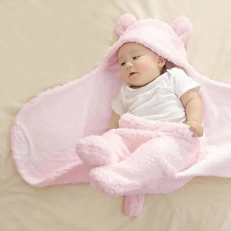 Cute Baby Blankets Soft Warm Ears Infant Toddlers Swaddle Wrap Fleece Cotton Newborn Sleeping Bag Winter Baby Bed Quilt Envelope
Cute Baby Blankets Soft Warm Ears Infant Toddlers Swaddle Wrap Fleece Cotton Newborn Sleeping Bag Winter Baby Bed Quilt Envelope