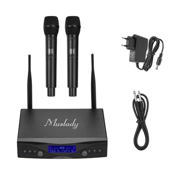 Muslady U1 UHF Wireless Microphone System 2 Handheld Mics & 1 Receiver with Backlit Display for Karaoke Home Entertainment
Muslady U1 UHF Wireless Microphone System 2 Handheld Mics & 1 Receiver with Backlit Display for Karaoke Home Entertainment