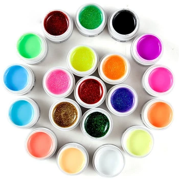 20x UV Gels for fake nails tip manicure Pro 10 color glitter color Milkshake 10 + Glitter.
20x UV Gels for fake nails tip manicure Pro 10 color glitter color Milkshake 10 + Glitter.