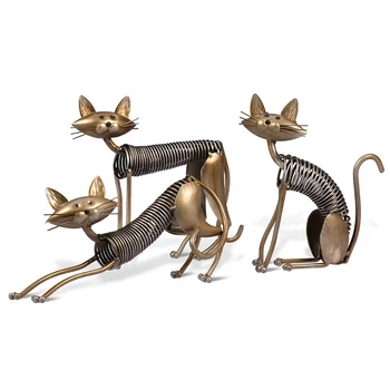 Europe Metal Spring Cats Figurines Ornaments Creative Iron Spring Cat Miniature Desktop Crafts Home Decoration Accessories Gifts
Europe Metal Spring Cats Figurines Ornaments Creative Iron Spring Cat Miniature Desktop Crafts Home Decoration Accessories Gifts