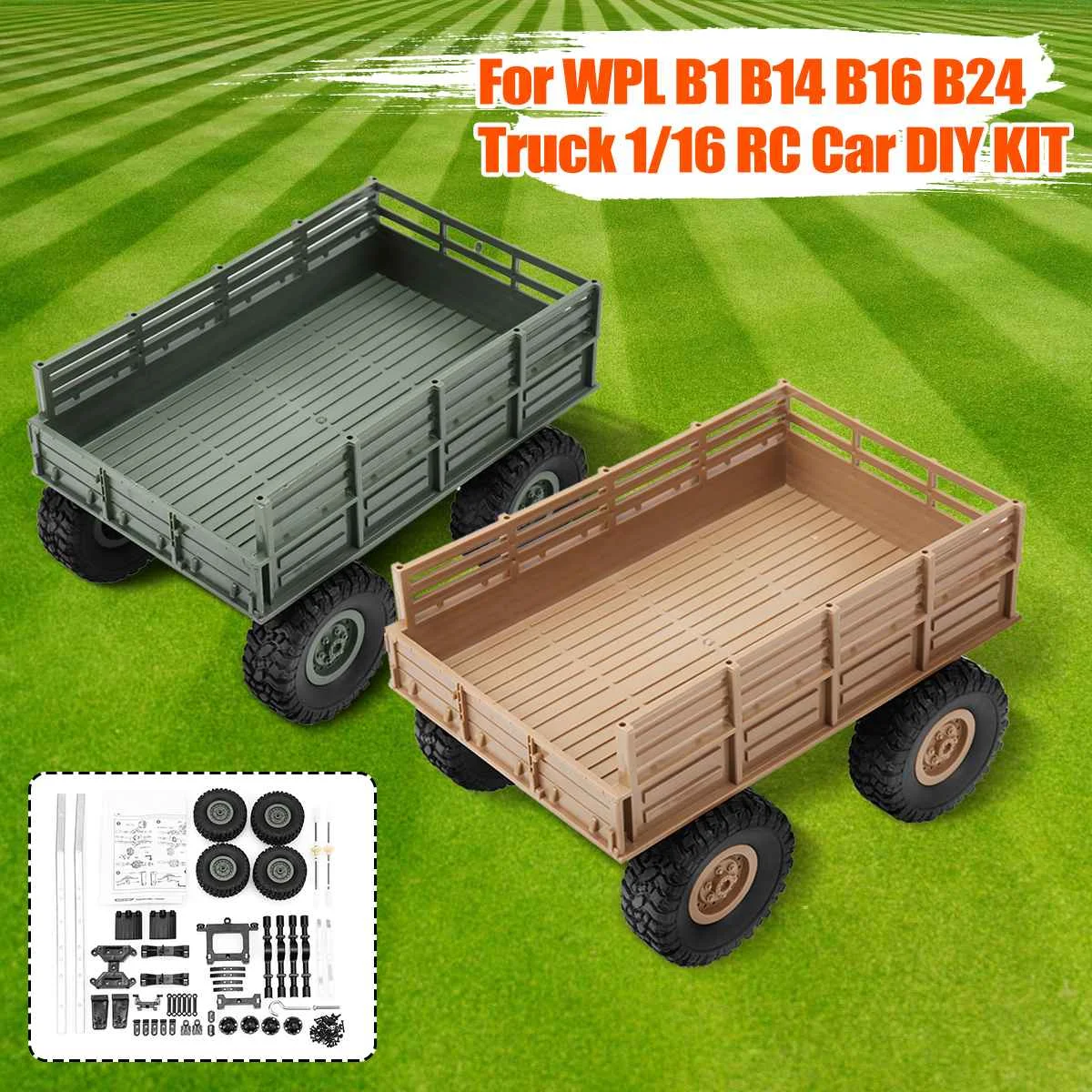 Upgrade Trailer DIY Part Set Plastic Metal High Strength For WPL B1 B14 B16 B24 1/16 Military Truck RC Car Wear-resistant
Upgrade Trailer DIY Part Set Plastic Metal High Strength For WPL B1 B14 B16 B24 1/16 Military Truck RC Car Wear-resistant