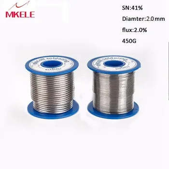 41SN Pure Tin 2.0mm 450g Solder Wire Rosin Core Lead Roll Flux Reel Melt Soldering for Soldering Iron
41SN Pure Tin 2.0mm 450g Solder Wire Rosin Core Lead Roll Flux Reel Melt Soldering for Soldering Iron