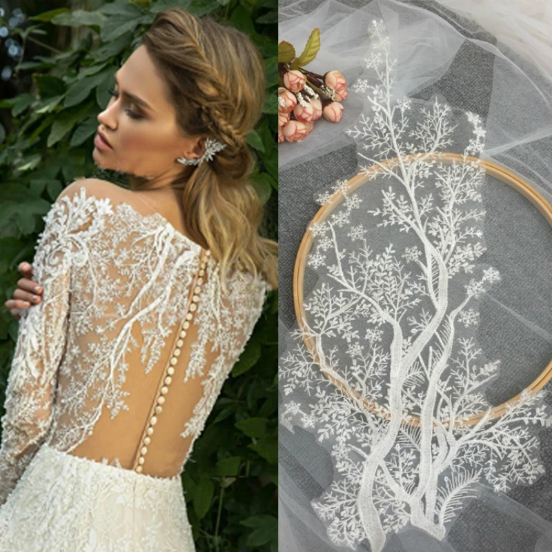 Beautiful Transparent And Sexy Cotton Bring Pearl Snow Embroidery Tulle Lace Flower Piece DIY Wedding Dress Accessories Model
Beautiful Transparent And Sexy Cotton Bring Pearl Snow Embroidery Tulle Lace Flower Piece DIY Wedding Dress Accessories Model