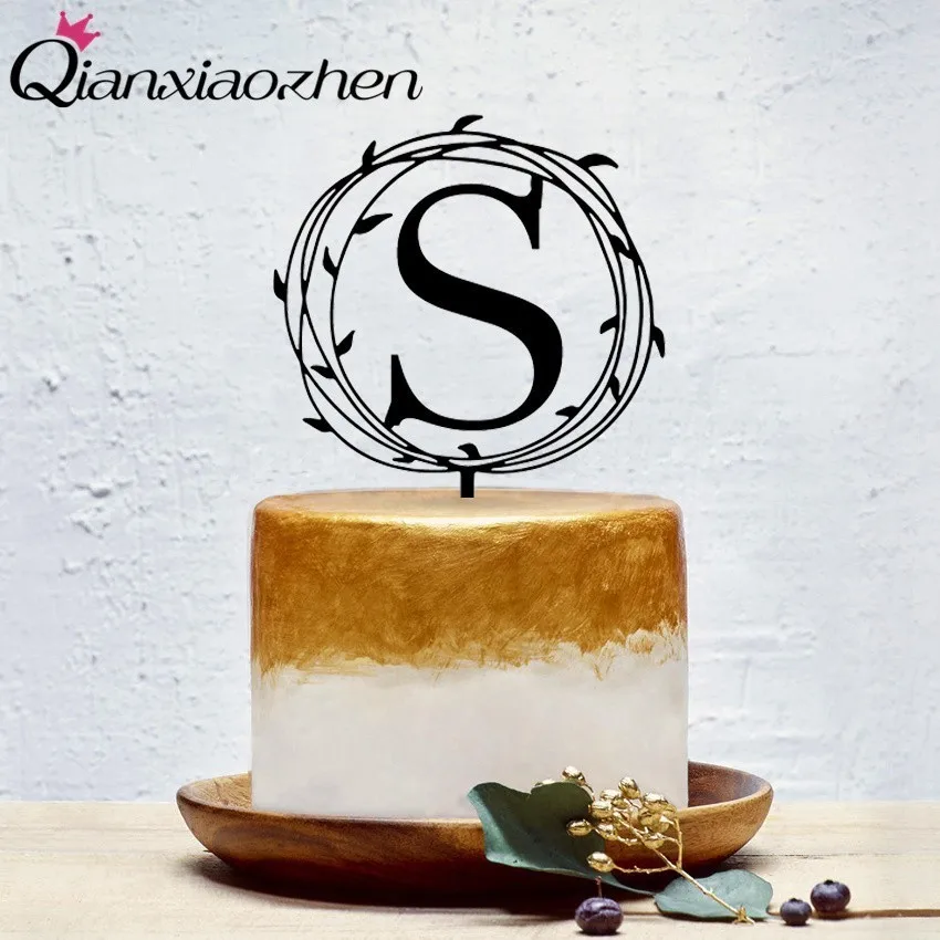 Qianxiaozhen Personalized Initial Wedding Cake Topper Wedding Decoration Anniversaire Aniversario Cake Decoration
Qianxiaozhen Personalized Initial Wedding Cake Topper Wedding Decoration Anniversaire Aniversario Cake Decoration