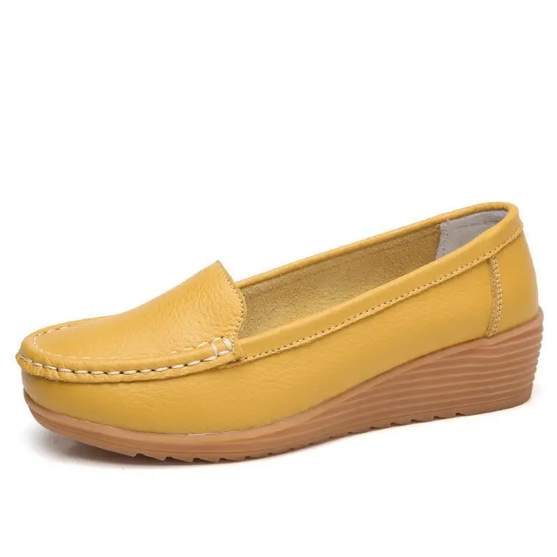 Wedges Shoes Women Breathable Leather Casual Shoes Slip-on Comfortable Nurses Shoes Round Toe Women Shoes Sapato Feminino
Wedges Shoes Women Breathable Leather Casual Shoes Slip-on Comfortable Nurses Shoes Round Toe Women Shoes Sapato Feminino