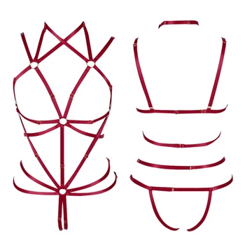 Red Full Body Harness Bra for Women Strappy Tops Hollow Out Sexy Lingerie Set Plus Size Elastic Adjust Punk Gothic Dance Rave
Red Full Body Harness Bra for Women Strappy Tops Hollow Out Sexy Lingerie Set Plus Size Elastic Adjust Punk Gothic Dance Rave