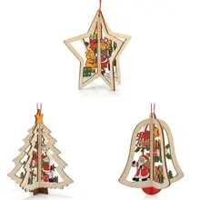 3D Christmas Wooden Pendant Christmas Tree Decorations DIY Santa Xmas New Year Wood Pendant Christmas Decorations For Home
3D Christmas Wooden Pendant Christmas Tree Decorations DIY Santa Xmas New Year Wood Pendant Christmas Decorations For Home