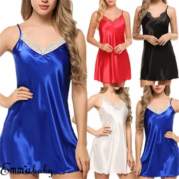 Sexy Lace V Neck Lingerie Dresses Women Night Dress Satin Sleepwear Lace Up Sleepwear Sleeveless Night Gown Bathrobe Nightdress
Sexy Lace V Neck Lingerie Dresses Women Night Dress Satin Sleepwear Lace Up Sleepwear Sleeveless Night Gown Bathrobe Nightdress