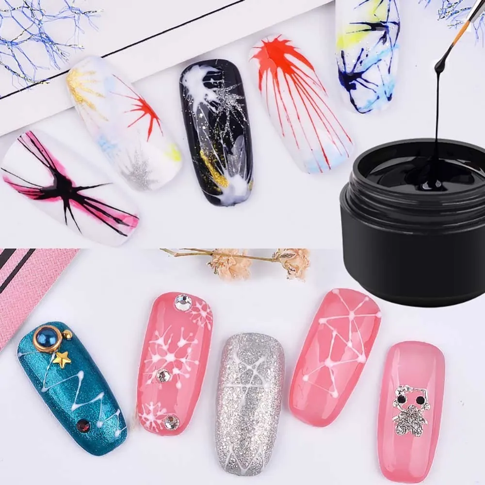 5ML Painting Pulling Silk Varnish Nail Polish Gel Wire Point To Line DIY Nail Gel Lacquer Glitter Manicure Nail Art Tools
5ML Painting Pulling Silk Varnish Nail Polish Gel Wire Point To Line DIY Nail Gel Lacquer Glitter Manicure Nail Art Tools
