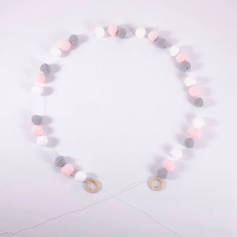Wool Balls Handmade Kids Room Wall Home Decor Ornament Hanging Nursery Pom Garland Home Decoration white pink gray
Wool Balls Handmade Kids Room Wall Home Decor Ornament Hanging Nursery Pom Garland Home Decoration white pink gray