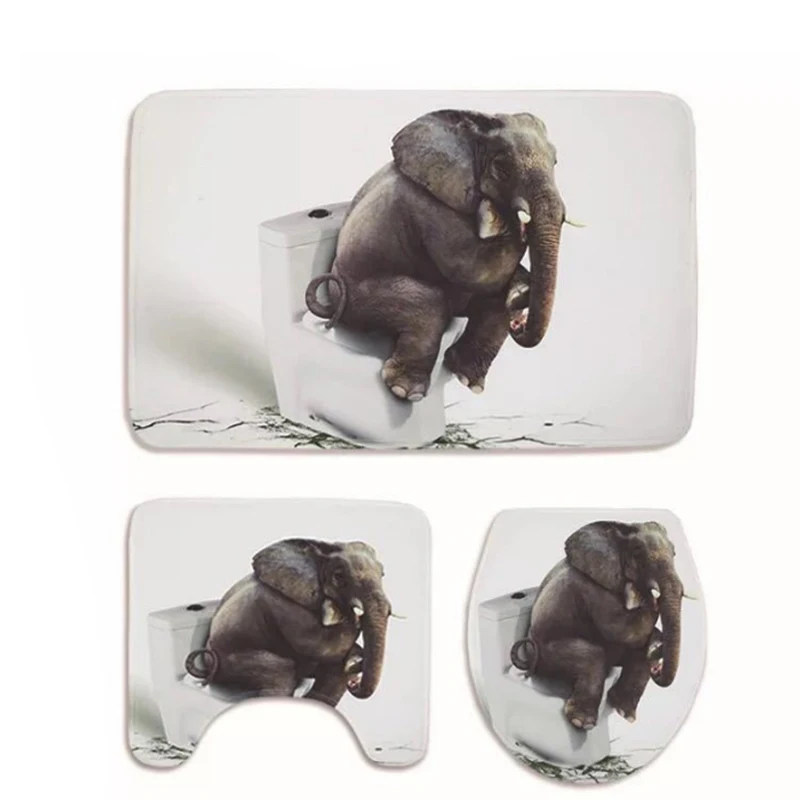3pcs/set 3D Bath Mats Anti Slip Bathroom Rug Mats 3D Elephant Toilet mat Soft Shower Toilet Carpet
3pcs/set 3D Bath Mats Anti Slip Bathroom Rug Mats 3D Elephant Toilet mat Soft Shower Toilet Carpet