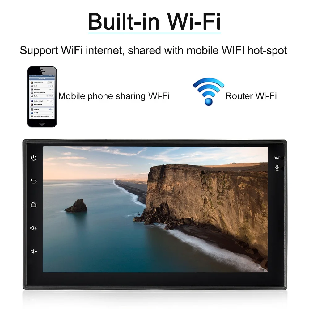 2Din Android 7'' Car Radio Player GPS Navigator MP5 Player Multimedia Radio with BT WIFI AM/FM for Volksvagen Golf Jetta Passat
2Din Android 7'' Car Radio Player GPS Navigator MP5 Player Multimedia Radio with BT WIFI AM/FM for Volksvagen Golf Jetta Passat