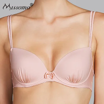 

Missomo VS Pink Silk Bras For Women Sexy Hot Brief BH Bralet Modis Push Up Bralette Plus Size Cup Brassiere Lingerie Top