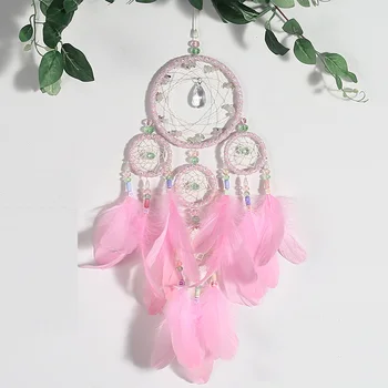 New pink four-ring crystal dream catcher wedding decoration interior pendant dream lovely pendant girls women friend gift
New pink four-ring crystal dream catcher wedding decoration interior pendant dream lovely pendant girls women friend gift