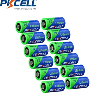 

12PCS PKCELL cr123a 3V Lithium Battery CR123A CR123 2/3A Battery 16340 CR 123 CR17335 CR17345 123A 3v primary Batteries