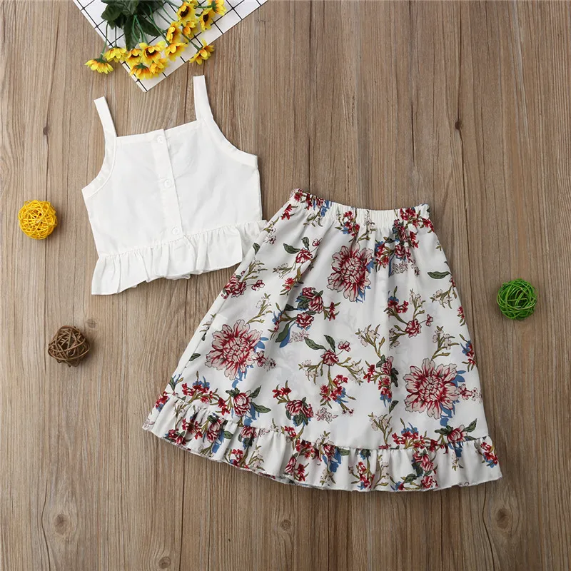 Summer Fashion Toddlers Children Girl Vest Tee Tops+Long Maxi Floral Skirt Kids Clothes Set
Summer Fashion Toddlers Children Girl Vest Tee Tops+Long Maxi Floral Skirt Kids Clothes Set