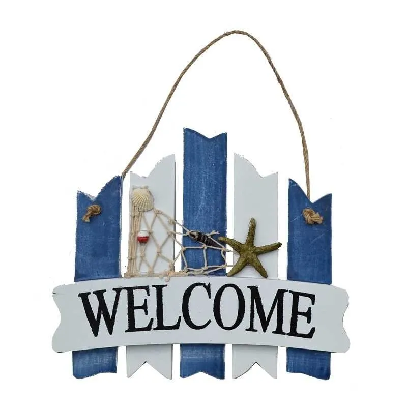 Mediterranean Style Wall Decoration Vintage Welcome Brand Ocean Decoration Wood Hanging Ornaments
Mediterranean Style Wall Decoration Vintage Welcome Brand Ocean Decoration Wood Hanging Ornaments