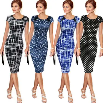 2019 Sexy Summer Elegant Women's Office Formal Business Work Party Short Sleeve Sheath Tunic Pencil Dress
2019 Sexy Summer Elegant Women's Office Formal Business Work Party Short Sleeve Sheath Tunic Pencil Dress