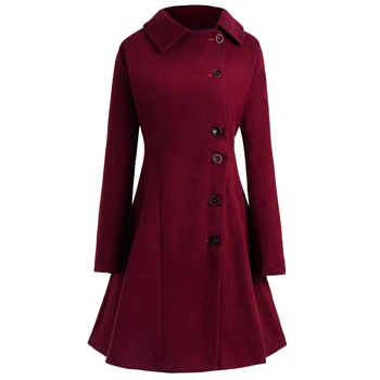 ROSEGAL Plus Size Button Up Flare Coat Female Women Winter Coat Cotton Winter Jacket Women Tops Outwear Ladies Clothes Overcoats
ROSEGAL Plus Size Button Up Flare Coat Female Women Winter Coat Cotton Winter Jacket Women Tops Outwear Ladies Clothes Overcoats