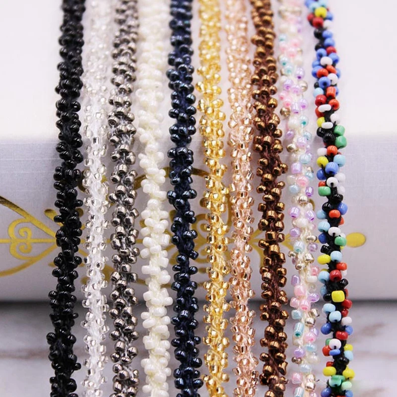 Glass Beads Polyester Lace Trims Colorful Sewing Garment Accessory Wedding Home Textile Headdress Material 5mm 1.8m(2 Yards) 1PC
Glass Beads Polyester Lace Trims Colorful Sewing Garment Accessory Wedding Home Textile Headdress Material 5mm 1.8m(2 Yards) 1PC
