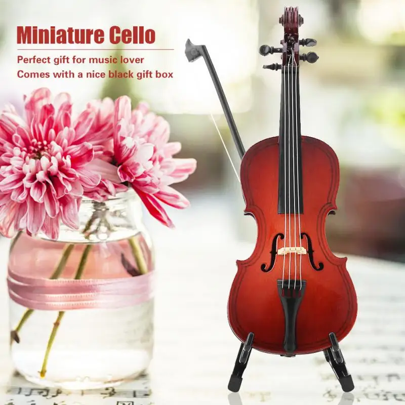 Newest 5.5in Wooden Home Decoration Accessories Miniature Cello Replica with Case Instrument Model Musical Gifts Ornaments
Newest 5.5in Wooden Home Decoration Accessories Miniature Cello Replica with Case Instrument Model Musical Gifts Ornaments