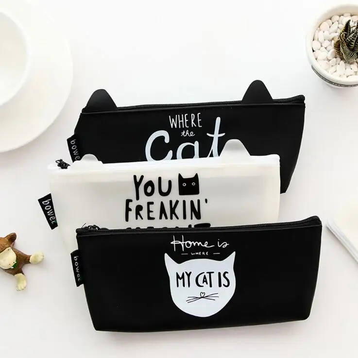 Ellen Brook 1 Piece Kawaii Fashion Cute Cat Pen Pencil Bag Silicon School Office Supplies Stationary Receive Case
Ellen Brook 1 Piece Kawaii Fashion Cute Cat Pen Pencil Bag Silicon School Office Supplies Stationary Receive Case