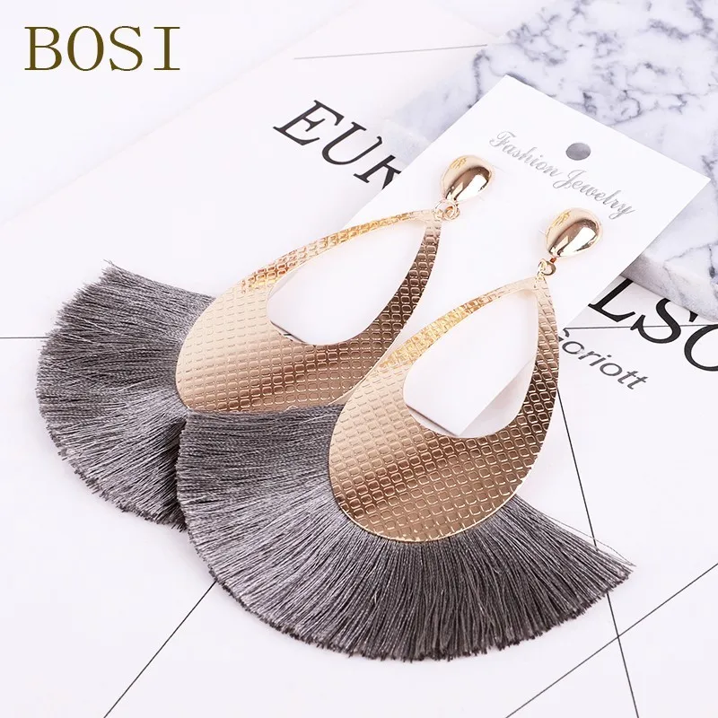 2019Tassel Earring Bohemian Blue Statement Luxury Long Earring Handmade Women Geometric Fringe Fashion Big Wedding Face jewelry
2019Tassel Earring Bohemian Blue Statement Luxury Long Earring Handmade Women Geometric Fringe Fashion Big Wedding Face jewelry