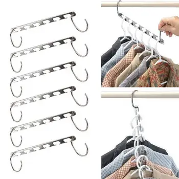 6pcs/set Practical Racks Hangers for Clothes Save Space Clothing Organizer Silver Clothes Closet Hanger Shirts Tidy Hangers
6pcs/set Practical Racks Hangers for Clothes Save Space Clothing Organizer Silver Clothes Closet Hanger Shirts Tidy Hangers
