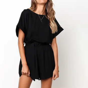 2019 Summer Sexy Casual Jumpsuit Women O-Neck Bandage Rompers Playsuit Short Sleeve Loose Ladies Jumpsuit
2019 Summer Sexy Casual Jumpsuit Women O-Neck Bandage Rompers Playsuit Short Sleeve Loose Ladies Jumpsuit