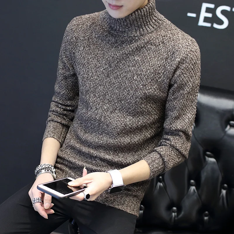 Autumn and Winter Turtleneck Sweater Male Trend Slim Turn-Down Collar Sweater Comfortable Teenage Thickening Basic
Autumn and Winter Turtleneck Sweater Male Trend Slim Turn-Down Collar Sweater Comfortable Teenage Thickening Basic