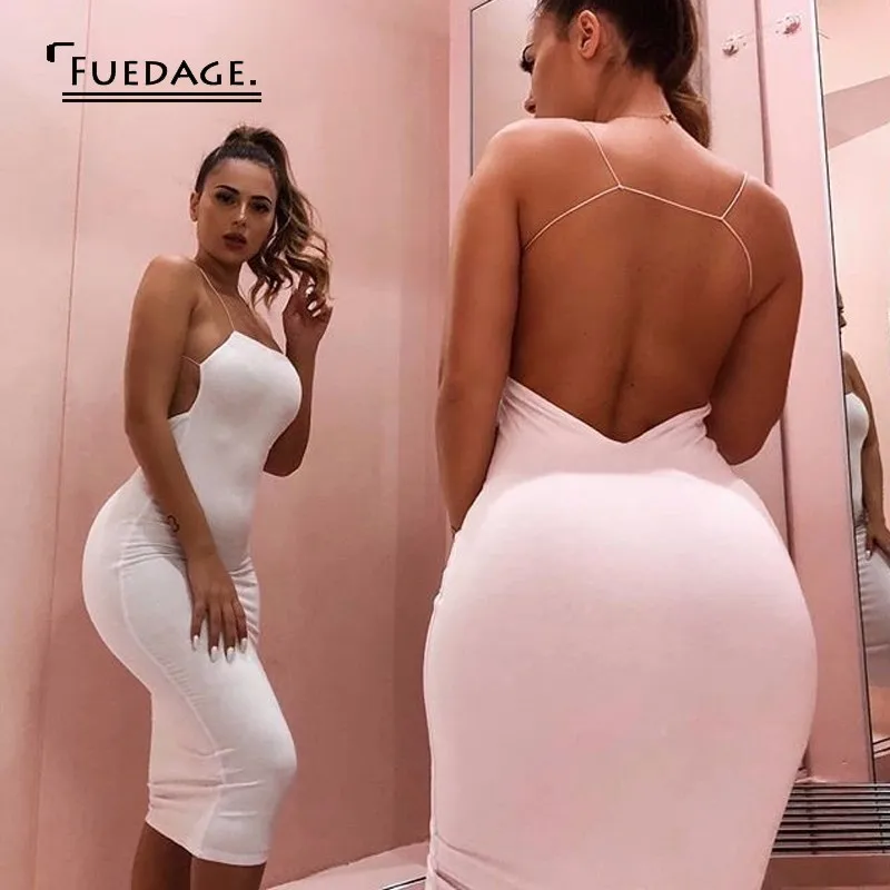 Fuedage Backless V-neck White Bodycon Dresses Women Solid Black Sleeveless Backless Sexy Dress Elegant Club Party Dress Vestido
Fuedage Backless V-neck White Bodycon Dresses Women Solid Black Sleeveless Backless Sexy Dress Elegant Club Party Dress Vestido