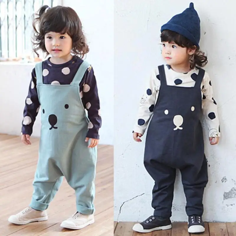 Cute Baby Boys Girls Pant Jumpsuits Cartoon Bear Overalls Children Kids Casual Fashion Spring Autumn Winter Suspender Pants
Cute Baby Boys Girls Pant Jumpsuits Cartoon Bear Overalls Children Kids Casual Fashion Spring Autumn Winter Suspender Pants