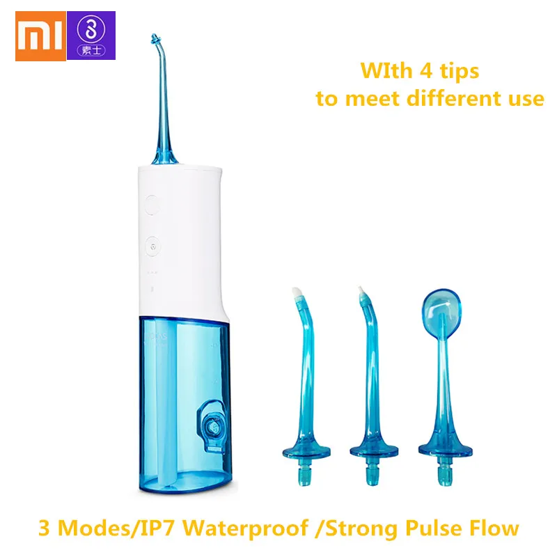 

Original Xiaomi SOOCAS W3 Oral Irrigator Set With 4 Tips Portable Water Dental Flosser Water Jet Clean Tooth Dental Cleaner