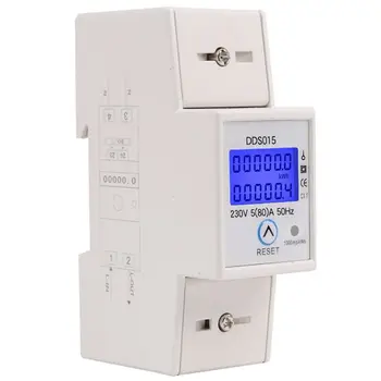 FUNN-Din Rail Single Phase Wattmeter Power Consumption Watt Electronic Energy Meter kWh 5-80A 230V AC 50Hz with Reset Function
FUNN-Din Rail Single Phase Wattmeter Power Consumption Watt Electronic Energy Meter kWh 5-80A 230V AC 50Hz with Reset Function