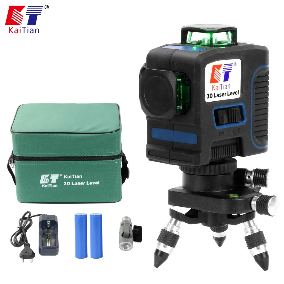 KaiTian 12Lines 3D Laser Level Receive Self-Leveling Horizontal 360 Vertical Cross Super Powerful Green Laser 3D Beam Line Level
KaiTian 12Lines 3D Laser Level Receive Self-Leveling Horizontal 360 Vertical Cross Super Powerful Green Laser 3D Beam Line Level