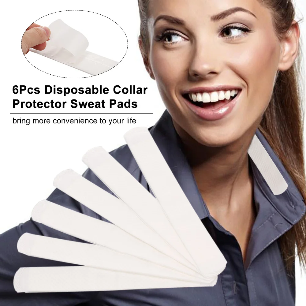 6Pcs Disposable Collar Protector Sweat Pads Self-Adhesive Neck Hat Liner Pads Invisible Protection for Against Sweat & Stains
6Pcs Disposable Collar Protector Sweat Pads Self-Adhesive Neck Hat Liner Pads Invisible Protection for Against Sweat & Stains