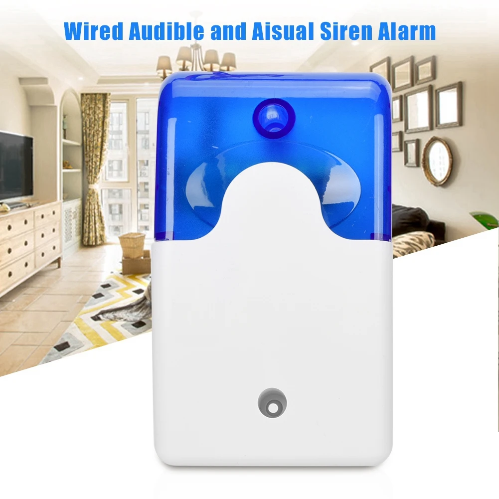 12V Wired Indoor Audible and Aisual Siren Sound Alarm for Home Security Alarm System Durable
12V Wired Indoor Audible and Aisual Siren Sound Alarm for Home Security Alarm System Durable