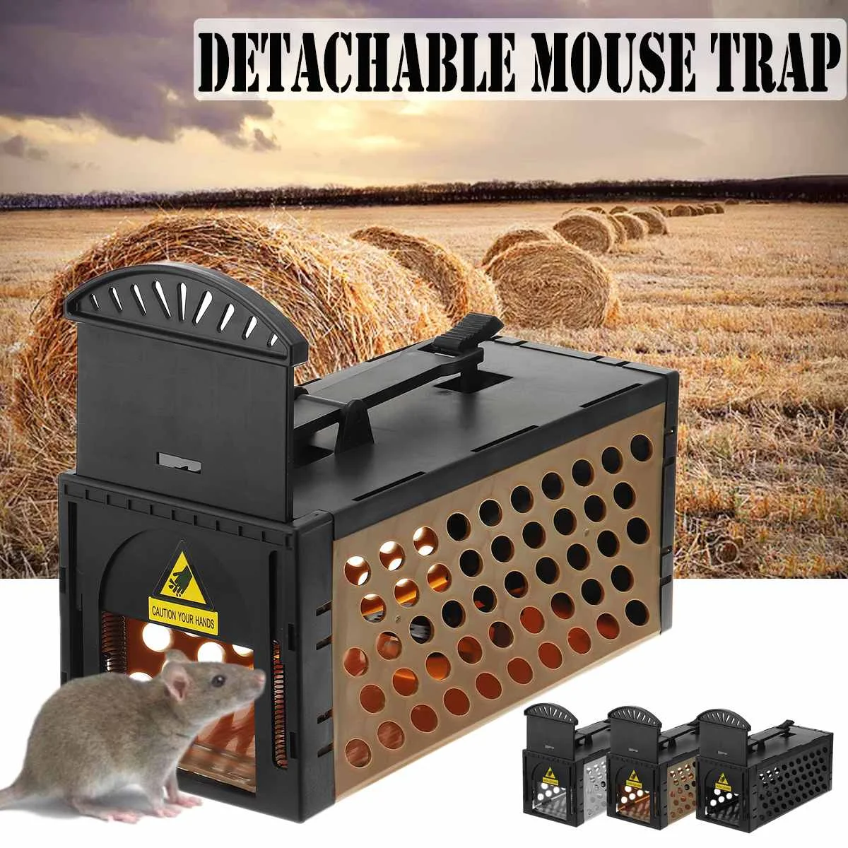 Detachable Mousetrap Live Rodent Trap Rat Mice Rodent Zapper Repel Rat Killer Mouse Trap Humane Hamster Cage Pest Control
Detachable Mousetrap Live Rodent Trap Rat Mice Rodent Zapper Repel Rat Killer Mouse Trap Humane Hamster Cage Pest Control