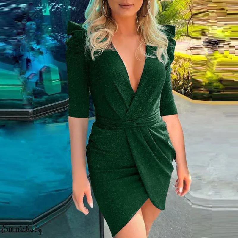 2019 Fashion Women Sequined Mini Dress Long Sleeve Deep V-neck Bodycon Party Sexy Club Dress S-2XL
2019 Fashion Women Sequined Mini Dress Long Sleeve Deep V-neck Bodycon Party Sexy Club Dress S-2XL