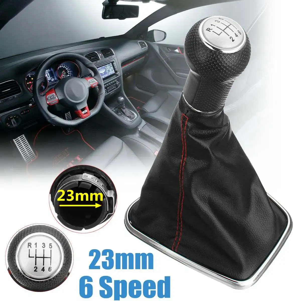 12/23mm 5/6 Speed Gear Knob Shift w/ Gaiter Boot Cover For Volkswagen VW BORA GOlf MK4 1999 2001 2002 2003 2004 2005
12/23mm 5/6 Speed Gear Knob Shift w/ Gaiter Boot Cover For Volkswagen VW BORA GOlf MK4 1999 2001 2002 2003 2004 2005